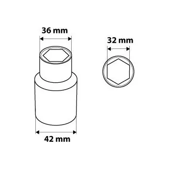 Gola hlavice 1/2" vnitřní šestihran, 32 mm 08-432 NEO TOOLS
