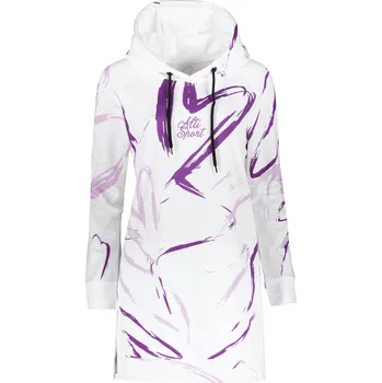 Dámské oblečení Dámská funkční prodloužená mikina premium ALTISPORT VOJ/ALW049MI03 BÍLÁ/FIALOVÁ M