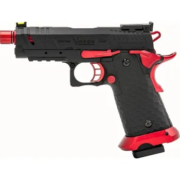 Airsoftová zbraň Vorsk Airsoftová pistole CS Hi-Capa Vengeance Compact, GBB - Red MATCH
