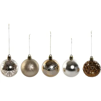 Vánoční dekorace Vánoční koule na stromeček Home ESPRIT Polyethylen Bronzová (25 ks) (16 x 26 x 16 cm)