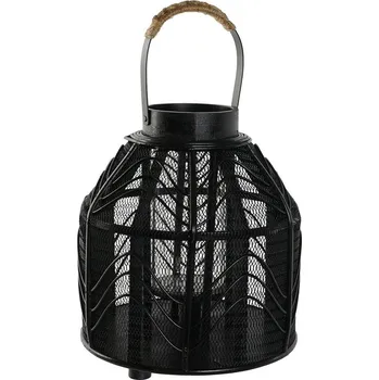 Svíčka Svícen Home ESPRIT Koloniální styl Kov Černá (26,5 x 28 x 26,5 cm)