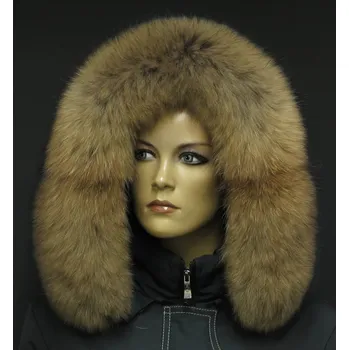 Špongr Kožešina lem / límec na kapuci z mývalovce 3091 NATUR