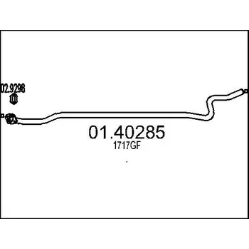 Výfuková trubka Výfuková trubka MTS 01.40285