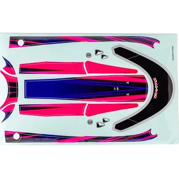 RC náhradní díl Traxxas samolepky paluby růžová (pro Distruptor)