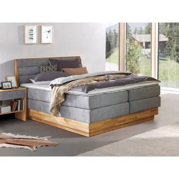 Postel Postel boxspring s úložným prostorem KARISSA 2 dub masiv plocha spaní 180x200