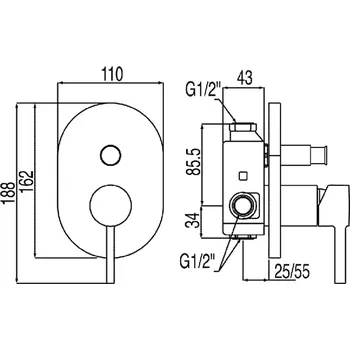 Sprchová hlavice TRES ALP-TRES 20318001
