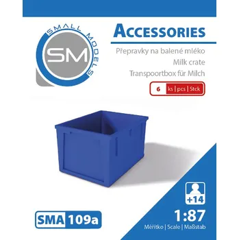 Modelová železnice přepravky na balené mléko (6 ks) Small Models 109a
