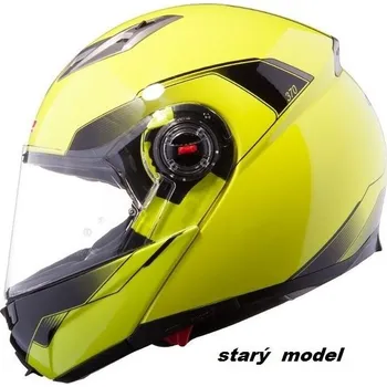 Helma na motorku LS2 FF370 SHADOW / QUANTUM gloss yellow - lesklá žlutá vyklápěcí helma na motorku XS