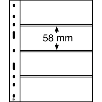 Obal pro sběratelský předmět Leuchtturm OPTIMA 4 C listy - průhledné (bal. 10 ks)