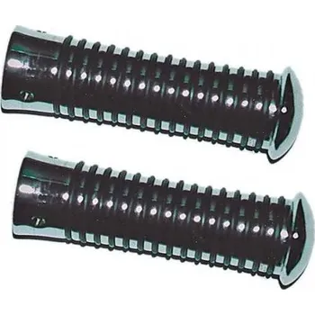 Chromové gripy na motorku Sundance s gumovými kroužky - 7/8'' 22 mm, uzavřené, délka 125 mm
