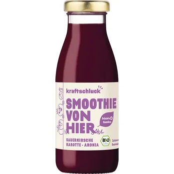 Limonáda kraftschluck Smoothie višeň mrkev aronie 250 ml bio