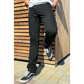 Pánské džíny Pánské černé džíny Ed Baxter Detroit, prodloužené regular fit Obvod pasu: 40, Délka: 36