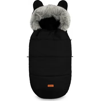 Příslušenství pro přepravu dětí Zimní fusák s kožešinou 100x50cm, černý