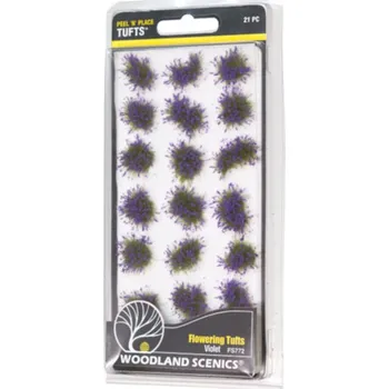 Modelová železnice chomáčky trávy s fialovými květy Woodland Scenics FS772