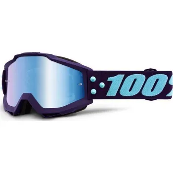Motocyklové brýle MX brýle 100% Accuri MANEUVER modré zrcadlové plexi