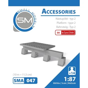 Modelová železnice nástupiště - typ 2 ( 10m = 11,5cm) sma 047