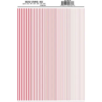 Modelová železnice propisot pruhy červené Woodland Scenics MG762