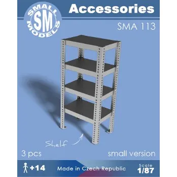 Modelová železnice regál - malý (3 ks) Small Models 113
