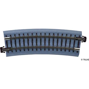 Modelová železnice kolej oblouková s podložím R22 R353 mm/15° Tillig 83718