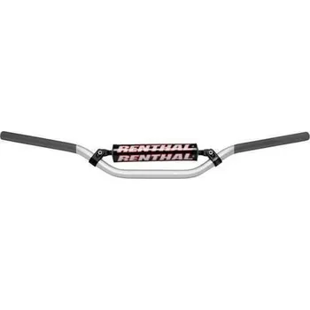 RENTHAL řídítka 7/8 CALA 22mm MX HANDLEBAR SILVER/GREY RC PADDED, barva stříbrná/šedá s hrazdou HONDA CR 250 R rok 82-11