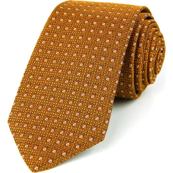 Kravata HEDVA ČESKÝ BROKÁT Kravata ČH 7 cm kosočtverec okrová