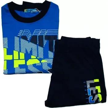 Dětské pyžamo chlapecké KUGO svítící ve tmě 3783 azurové 868/9