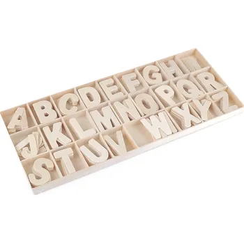 Dřevěná hračka Dřevěná písmena 156 ks