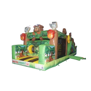 Skákací hrad Nafukovací atrakce opičí dráha | Hrad se skluzavkou | TOP provedení | Česká certifikace