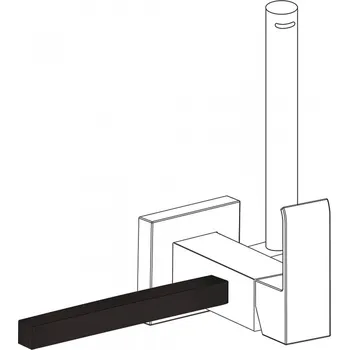 Držák na ručník Bidetová baterie podomítková - Tres CUADRO držák na ručníky černá mat