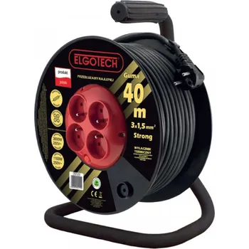 elektrický kabel Prodlužovací buben PZB-40-25G 25m 4x zásuvka 230V, H05RR-F 3x1,5 ELGOTECH