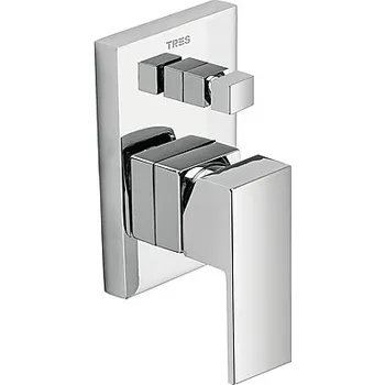 Vodovodní baterie Tres Cuadro chrom vanová podomítková baterie s přepínačem 1.06.180 (106180)