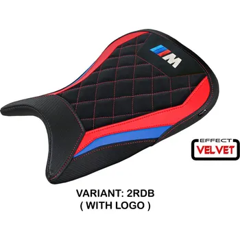 Moto sedlo TPZ Italia potah sedla BMW M 1000 RR (22-24) Kiel Velvet model potah sedla: s logem 2RDB (red-blue)