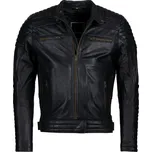 Pánská Kožená Bunda Azura Delvior Brixton Černá Velikost: M