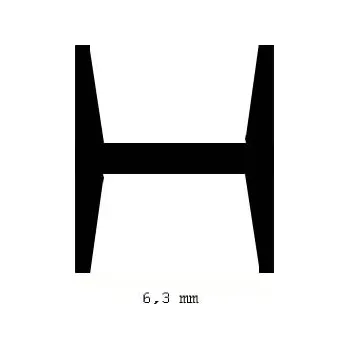 profil H 6,3mm délka 350mm 2ks Evergreen 287