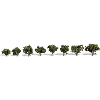 Modelová železnice středně zelené listnaté stromy malé 8 ks Woodland Scenics TR3501