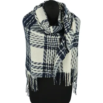 Šála Módní dámská šála Methi, bílo-modrá