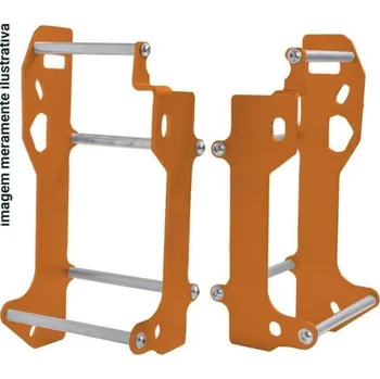 Chladič motoru CROSSPRO hliníkový kryt chladiče LIGHT KTM SX/SXF/XC 15, EXC-F 250 12-16, HUSQVARNA TC/TE/FC 14-16 barva oranžová eloxovaný