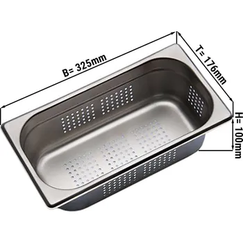 Dóza na potraviny G.Gastro GN nádoba perforovaná 1/3 - hloubka 100 mm