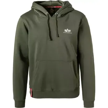Pánská mikina Alpha Industries Basic Hoody Small Logo (dark olive) mikina L