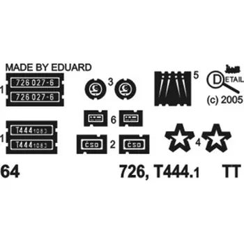 Modelová železnice doplňky T444.1083, 726 027-6 Detail 64