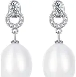 Agato Elegantní stříbrné náušnice se zirkony a perlou AGT-E096PW-P + 2 měsíce na vrácení zboží