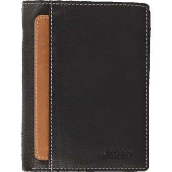 Peněženka Pánská peněženka Lagen kožená černo-hnědá 3470720 ČERNÁ