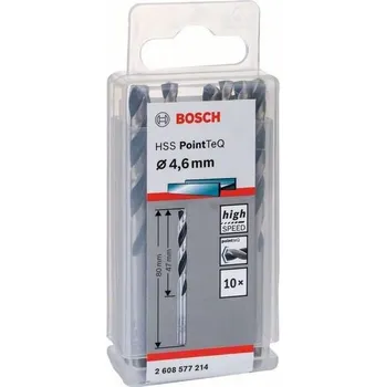 Vrták Vrták do kovu Bosch HSS PointTeQ Twist Speed, pr. 4.6 x 47 / 80 mm, 10ks (2608577214)