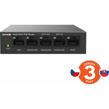 Tenda G0-5G-PoE 5xRJ45 Gigabit PoE Router 4xPoE 802.3af/at, 10/100/1000Mbps