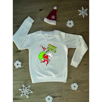 Dámská mikina Dámská mikina Vánoce Vyhoukanej Santa Barva skladem: Bílá, Velikost: XL