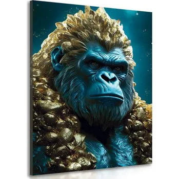 Obraz Dovido Obraz modro-zlatá gorila