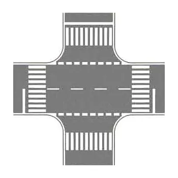 Modelová železnice křižovatka šedá Noch 60714