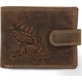 Peněženka Trendy pánská kožená peněženka Diviley Jelen Tewry, hnědá