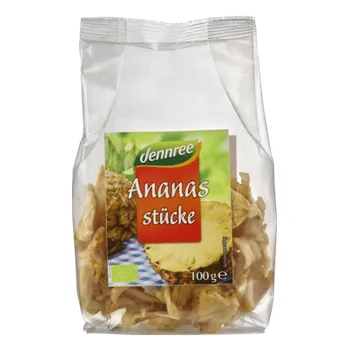 Sušené ovoce Dennree Ananas kousky 100g bio
