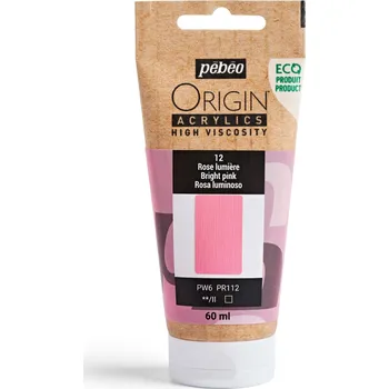 Výtvárné potřeby Akrylová barva Pébéo Origin Acrylics - 12 Bright Pink Objem: 120 ml
